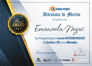 chi siamo : Attestato Blender